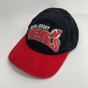Vintage Starter NHL New Jersey Devils Hat Cap Black Red White Adjustable‎